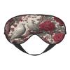 Beautiful Pink Rose Tree with Doves Wild Flowers Sleep Mask Eye Mask with Adjustable Strap, Eye Sleep Shade Cover Blocks Light for Women Men Airplane Travel Nap Meditation view 1