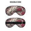 Beautiful Pink Rose Tree with Doves Wild Flowers Sleep Mask Eye Mask with Adjustable Strap, Eye Sleep Shade Cover Blocks Light for Women Men Airplane Travel Nap Meditation view 2