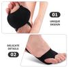 TOPPERFUN Sebs 3-Hole Anti-Skid Forefoot Pads for Women, Elastic Metatarsal Cushion Insoles, Breathable Shock Absorption Half-Sole Foot Cushions for High Heels, 1 Pair Black view 4
