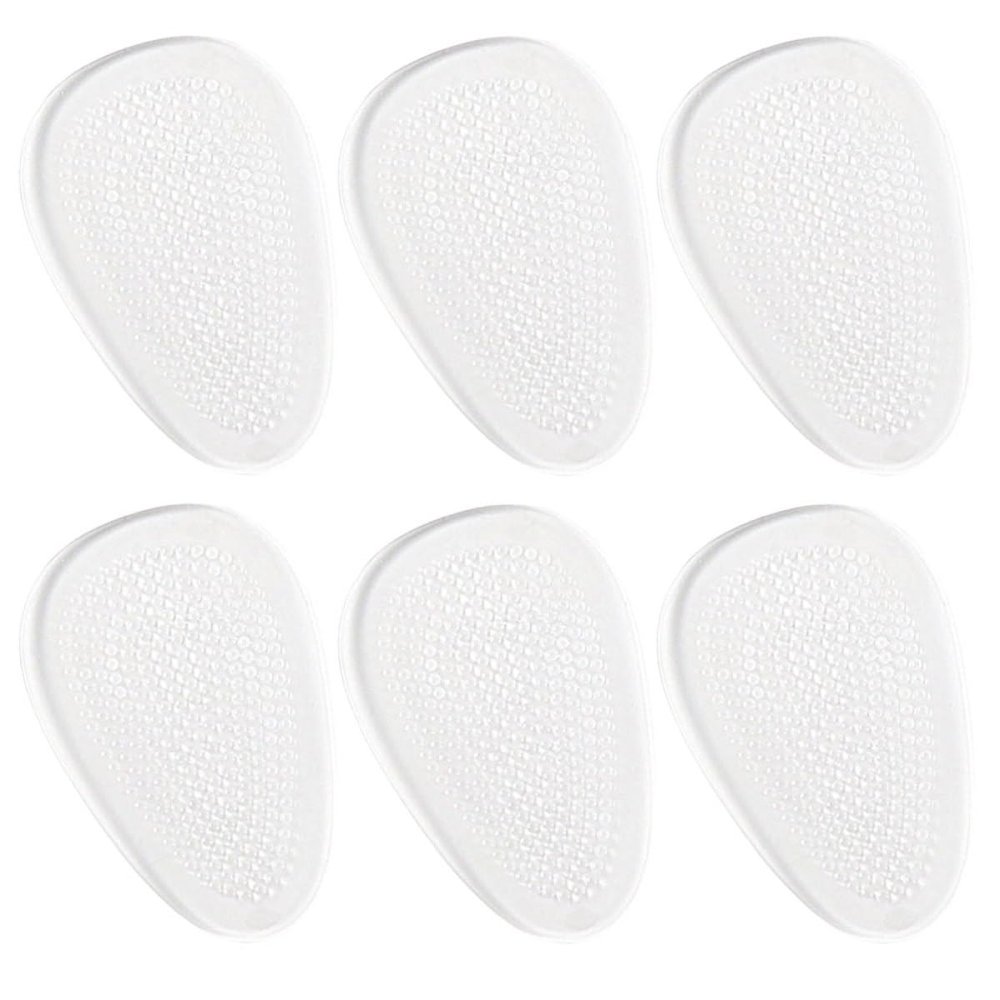 IDEANATEGRATE Gel Heel Pads and Silicone High Heel Inserts 3 Pairs Self-Adhesive Non-Slip Cushions for Front and Back Foot Shock Absorption Womens Shoe Protectors