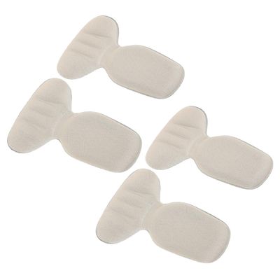 CATIEBYE 4 Pairs Self-Adhesive High Heel Protector Inserts T-Shaped Foam Heel Cushions Non-Slip Shock Absorbing Back of Shoe Pads for Womens Shoes