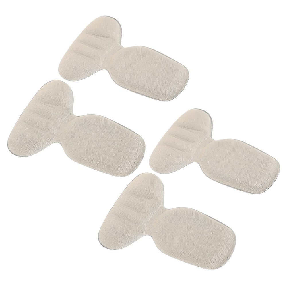 CATIEBYE 4 Pairs Self-Adhesive High Heel Protector Inserts T-Shaped Foam Heel Cushions Non-Slip Shock Absorbing Back of Shoe Pads for Womens Shoes
