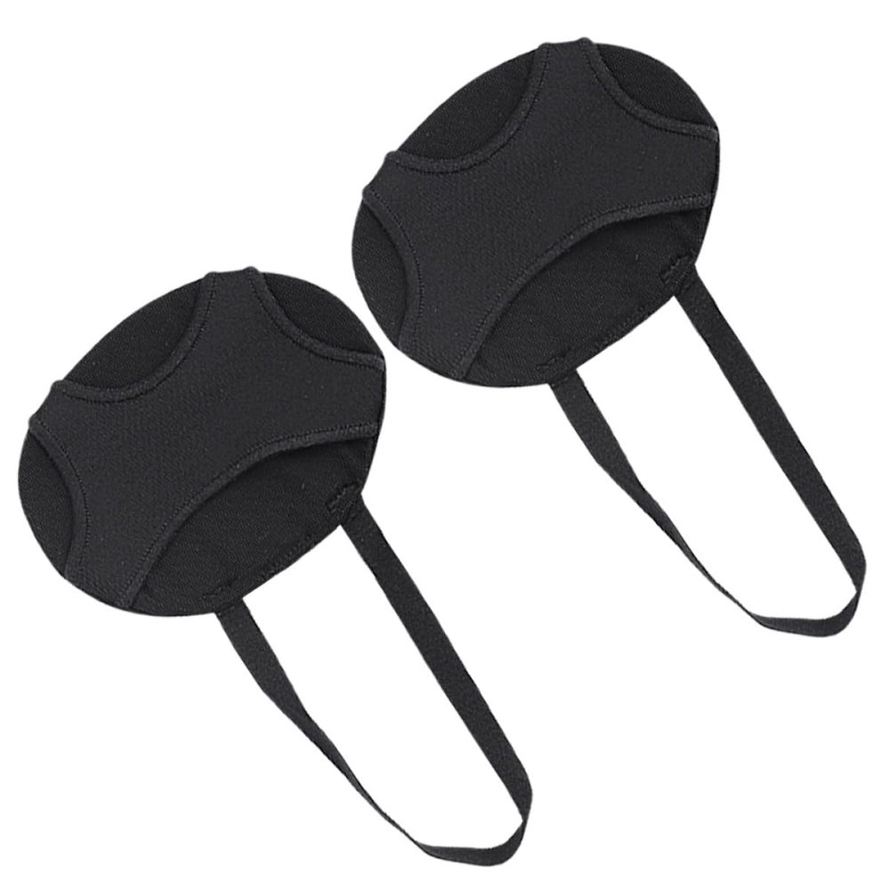 PLAFOPE Metatarsal Foot Pads 1 Pair Sebs Forefoot Cushions Anti-Slip Shock Absorbing Half Insoles Black Comfortable Elastic Support for Daily and Outdoor Use