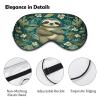 Adorable Sloth Sleep Mask for Men Women Complete Light Blocking Sleep Shade Cover Soft Breathable Comfortable Blindfold Night Eye Cover Adjustable Band Eye Mask for Sleeping view 3