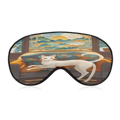 Felt Shiba Inu Sleep Mask for Men Women Complete Light Blocking Sleep Shade Cover Soft Breathable Comfortable Blindfold Night Eye Cover Adjustable Band Eye Mask for Sleeping