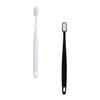 PLAFOPE Couples Soft Bristle Toothbrush 2pcs for Adults, Ultra Soft Gum Care Toothbrushes in White and Black, Sensitive Teeth Oral Hygiene for Home and Travel view 1