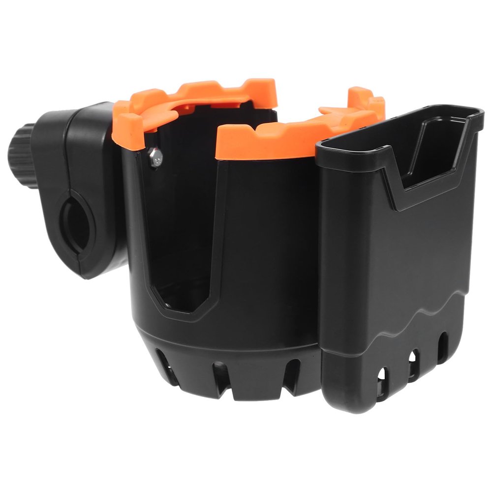 LIFKICH Walker Cup Holder for Rolling Walker and Bike Handlebar Detachable Black and Bright Cup and Phone Holder Rack for Outdoor Mobility Use