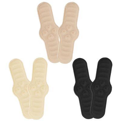 LOLIPPYY Self-Adhesive Heel Grips Pads 3 Pairs Black Nude Pink Cushions Anti-Friction Heel Liners for Womens Shoes Prevent Blisters and Slipping Comfortable Protectors for High