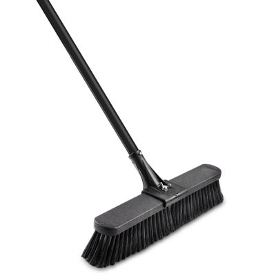 18" High Power Push Broom Multi-Surface Steel Handle
