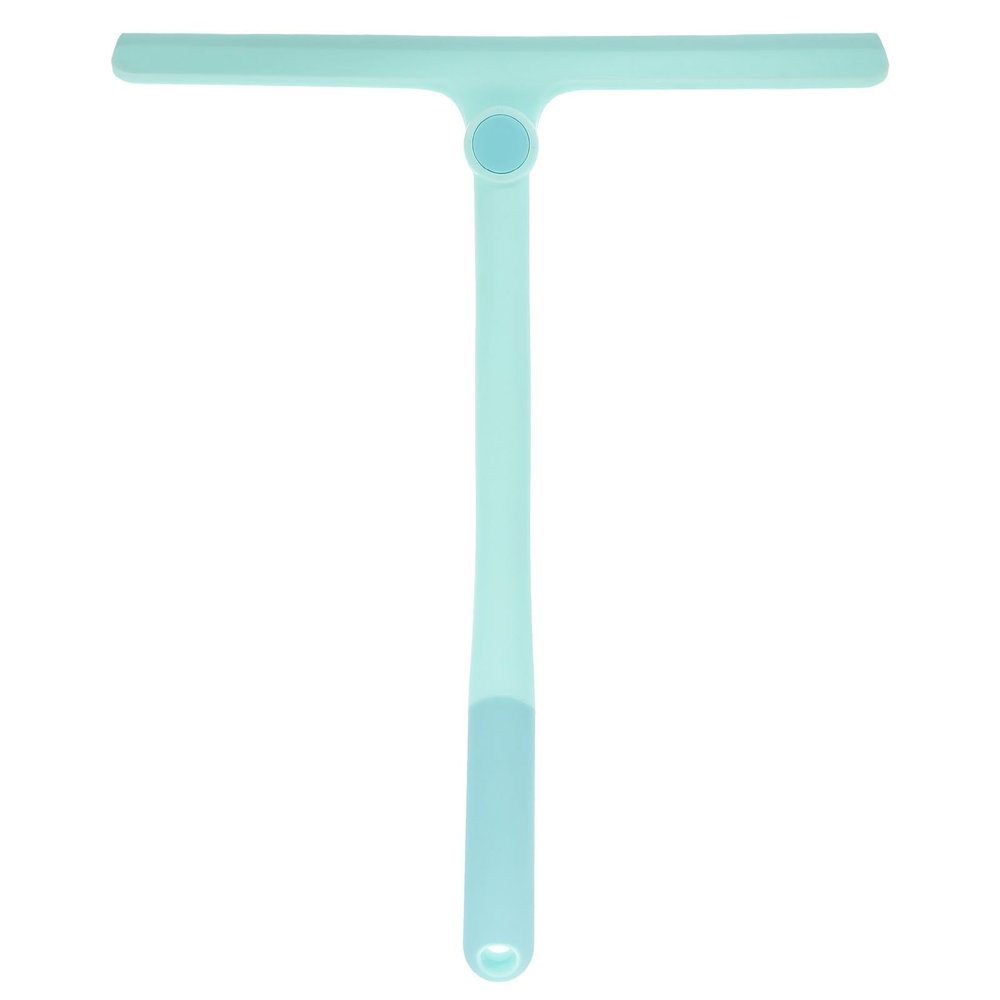 Hoement Mini 360 Rotating T-Shape Glass Squeegee Green, Small Shower Scraper and Car Windshield Window Cleaning Tool for Bathroom Mirror and Floor Cleaning
