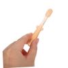 WRITWAA Silicone Toothbrush 3pcs Tongue Cleaning Tool Oral Cleaner Soft Toothbrush for Newborns Oral Care in Warm Orange view 4