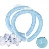 2 Pack Neck Cooling Tube with Insulated Bag, Wearable Cooling Ring, Relief for Summer and Hot Flashes, Reusable Ice Ring Neck Cooler Indoor Outdoor, Ice Ring Freezes Under 64 (Blue+Blue) view 1