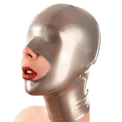 LIDONGLINGWCPX Customized Latex Mask Rubber Full Face Headwear Hood Cosplay Party Costume Accessory,White,S