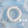 2 Pack Neck Cooling Tube with Insulated Bag, Wearable Cooling Ring, Relief for Summer and Hot Flashes, Reusable Ice Ring Neck Cooler Indoor Outdoor, Ice Ring Freezes Under 64 (White+Blue) view 2