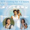 2 Pack Neck Cooling Tube with Insulated Bag, Wearable Cooling Ring, Relief for Summer and Hot Flashes, Reusable Ice Ring Neck Cooler Indoor Outdoor, Ice Ring Freezes Under 64 (White+Blue) view 3