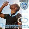 2 Pack Neck Cooling Tube with Insulated Bag, Wearable Cooling Ring, Relief for Summer and Hot Flashes, Reusable Ice Ring Neck Cooler Indoor Outdoor, Ice Ring Freezes Under 64 (White+Blue) view 4