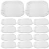 Vaguelly 40pcs Square Paper Plates Disposable Party Snack Food Tray White Cardboard Silver Coated 7-inch Party Tableware for Desserts and Cakes view 1