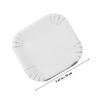 Vaguelly 40pcs Square Paper Plates Disposable Party Snack Food Tray White Cardboard Silver Coated 7-inch Party Tableware for Desserts and Cakes view 2
