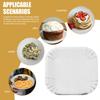 Vaguelly 40pcs Square Paper Plates Disposable Party Snack Food Tray White Cardboard Silver Coated 7-inch Party Tableware for Desserts and Cakes view 3