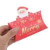 IDEANATEGRATE 10pcs Santa Claus Red Pillow Candy Boxes Small Decorative Paper Containers for Holiday Treats and Packaging view 3