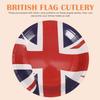 NULYLU Union Jack Disposable Paper Plates 7-inch, 16pcs British Flag Party Plates for Festival, Dessert Serving, and Outdoor Celebrations view 4