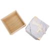 2 Set Wedding Wooden Gift Box with PVC Transparent Matte Candy Packaging Bag, Exquisite Pine Wood Jewelry Gift Box for Birthday Party Wedding Celebration (white gold marble) view 4