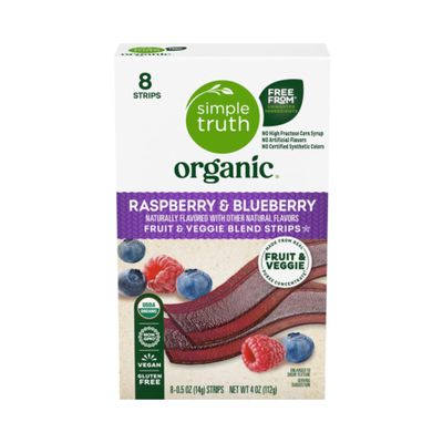ST Organic Raspberry & Blueberry Fruit & Veggie Strips 4 oz