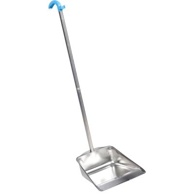 VILLFUL Stainless Steel Dustpan with Removable Handle, Heavy Duty Thickened Metal Dust Pan for Home Cleaning, Rust-Resistant No Stoop Garbage Shovel, Suitable for Kitchen and Indoor Use