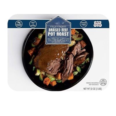 Fully Cooked Beef Pot Roast , USDA Choice Beef slow cooked until fork-tender in a homestyle gravy. This fully cooked entree is ready to eat - no prep work needed! Ruprecht's Pot Roast is tender and ready to pull to make multiple portions. Pair it eas