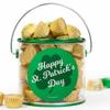12oz St. Patrick's Day Paint Can Stickered Gift Tin Filled With Gold Foiled Miniature Peanut Butter Cups For Favors, Gifts, Dessert Tables & More - Clover view 1