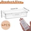 Kynigo 4 Pcs Cotton Swab Holder, Floss Pick Holder with Dustproof Lid, Clear Plastic Cotton Swab Container, Portable Travel Containers for Floss Picks Cottons Buds Hair Ties Small Items view 3