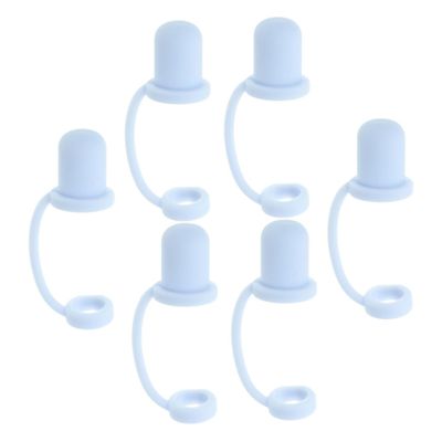 CLISPEED Silicone Straw Lids and Reusable Straw Caps 6pcs Thickened 9mm Soft Silicone Dustproof Plug for Coffee Cups and Tumblers