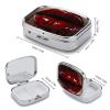 Red Lips Pill Box 2 Compartments Portable Travel Pill Case Mini Medicine Organizer for Pocket Purse Metal Waterproof Medicine Container Holder Vitamin Fish Oil view 2