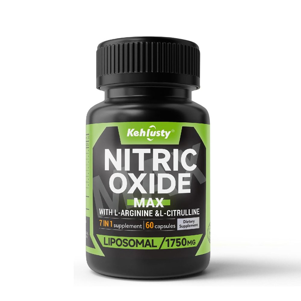 KEHLUSTY Nitric Oxide Booster, 7-in-1 Formula with L-Citrulline 1000mg, L-Arginine AAKG 500mg&Beet Root 20:1 Extract | 60 Capsules, 30 Servings | Supports Blood Flow, Daily Pump&Energy for Men&Women
