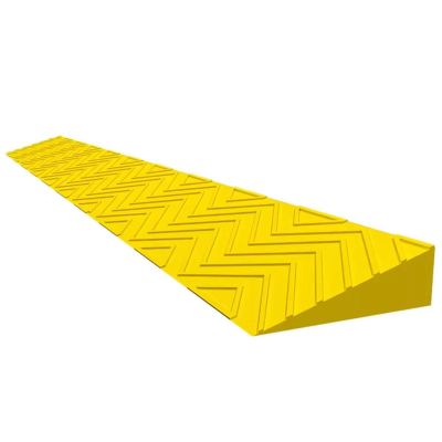 0.8-2.2 Inch High Indoor Plastic Threshold Ramp, Anti-Slip Wheelchair Ramp Easy Installation for Doorways Bathroom Bike Cleaning Robo(Yellow,5cm/2inch)