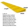 0.8-2.2 Inch High Indoor Plastic Threshold Ramp, Anti-Slip Wheelchair Ramp Easy Installation for Doorways Bathroom Bike Cleaning Robo(Yellow,5cm/2inch) view 3