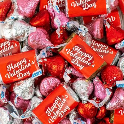 248 pcs Happy Valentines Day Exclusive Chocolate Candy Mix For Party Favors, Treat Bags, Gifting For Classrooms Or Someone Special & More - Script Heart (3lb)