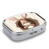 Easter Bunny Pill Box 2 Compartments Portable Travel Pill Case Mini Medicine Organizer for Pocket Purse Metal Waterproof Medicine Container Holder Vitamin Fish Oil view 4