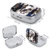 Cute French Bulldog Pill Box 2 Compartments Portable Travel Pill Case Mini Medicine Organizer for Pocket Purse Metal Waterproof Medicine Container Holder Vitamin Fish Oil view 2