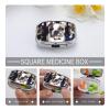 Cute French Bulldog Pill Box 2 Compartments Portable Travel Pill Case Mini Medicine Organizer for Pocket Purse Metal Waterproof Medicine Container Holder Vitamin Fish Oil view 3
