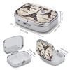 French Paris Tour Eiffel Tower Pill Box 2-Compartment Portable Travel Square Pill Case Daily Pill Holder with Store Vitamins Pocket Medicine Organizer for Office Home Fish Oil view 2