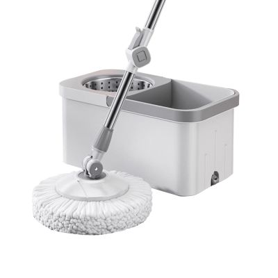 JBNCRYGD Spin Mop and Cleaning Bucket Set, Adjustable Handle Mop, Self-Twisting Mop Bucket, Cleaning Bucket with Mop Set for All Floors