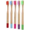 Ipetboom Toothbrush Set 5pcs Handle Soft Charcoal Bristle Manual Toothbrushes for Daily Travel Use Cleaning Random Color view 1