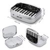 Metal Pill Organizer 2 Compartment Travel Pill Case with Mirror Waterproof & Leak-Proof Piano Keys with Musical Notes Pill Boxes for Daily Meds Vitamins Supplements Fits in Purse Pocket Bag view 2