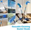 16FT Reach High Ceiling Duster Kits with 3-12FT Adjustable Pole - Includes Extra Long Duster, High Ceiling Duster, Rotatable Window Squeegee & Cobweb Duster for Ceiling Fans and Whole House Cleaning view 4