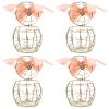 4pcs Light Gold Bird Cage Candy Boxes with Ribbon Hollow Party Candy Cases for Wedding Banquet Favor for Guest view 1