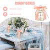 4pcs Light Gold Bird Cage Candy Boxes with Ribbon Hollow Party Candy Cases for Wedding Banquet Favor for Guest view 3