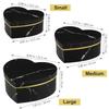 3pcs Black Heart Shape Boxes with Gold Marble Edge, Empty Candy and Flower Packaging Boxes for Valentines Day, Romantic Wrap Supplies view 2