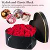 3pcs Black Heart Shape Boxes with Gold Marble Edge, Empty Candy and Flower Packaging Boxes for Valentines Day, Romantic Wrap Supplies view 3