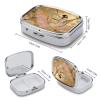 Lute Fairy in The Clouds Pill Box 2-Compartment Portable Travel Square Pill Case Daily Pill Holder with Store Vitamins Pocket Medicine Organizer for Office Home Fish Oil view 2